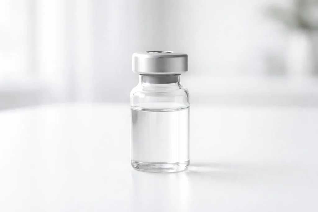 NAD+ support vial, part of a wellness protocol designed to enhance energy production and mental clarity.