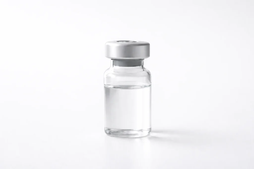 Glutathione support vial, a wellness protocol to boost antioxidant defenses and promote overall recovery.