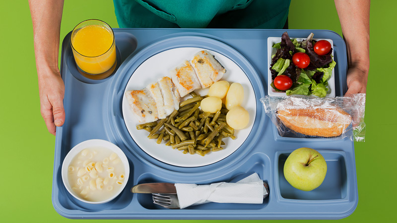 Balanced meal tray for nutritional support, focusing on healthy weight loss and wellness.